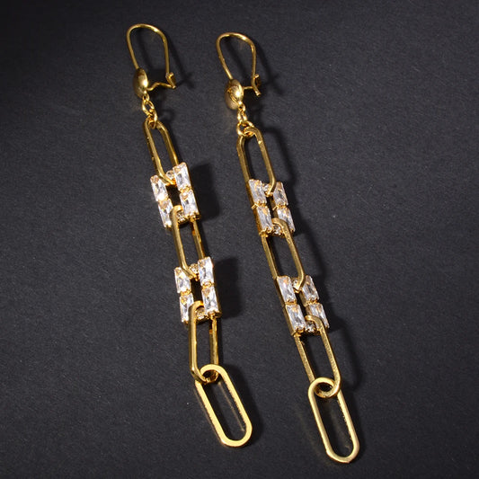 Punk Jewelry Gold Color Brass Chunky big Hoop Earrings For Women fashion earrings trend 2022