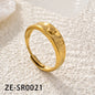 Non Tarnish Waterproof 18k Gold Plated Stainless Steel Snake Adjustable Jewelry open Ring