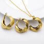 Fashion jewelry high quality copper wedding bride 18k gold plated dubai gold jewelry set for women