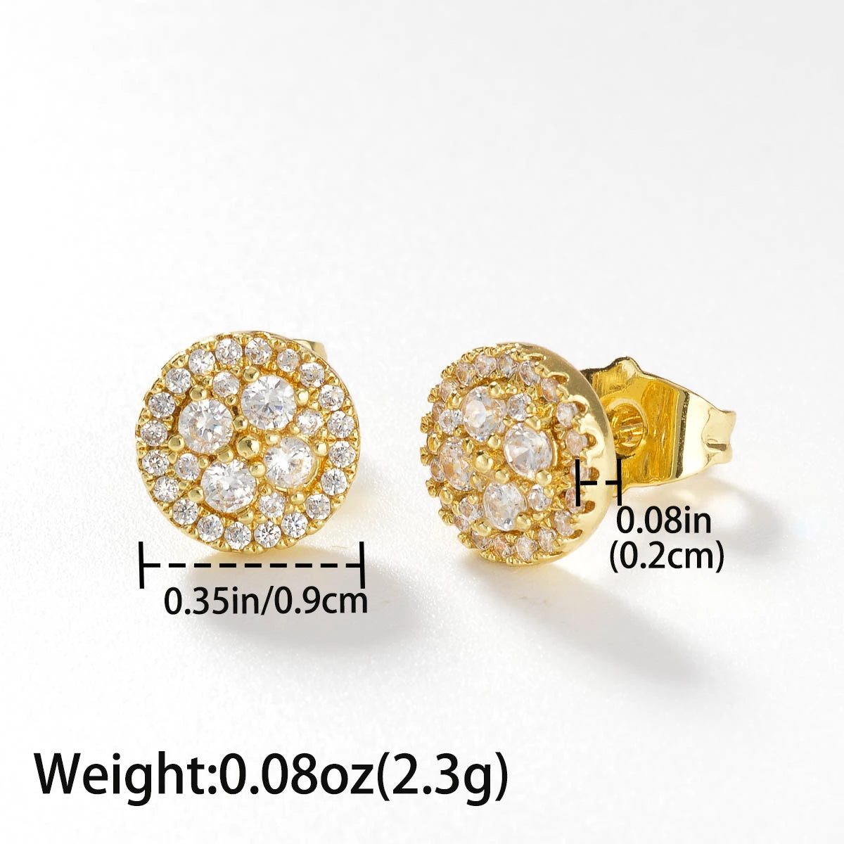 Wholesale Multi Styles Rhinestone heart Hypoallergenic 18K Gold Plated zircon stud Earrings for Women