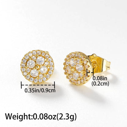 Wholesale Multi Styles Rhinestone heart Hypoallergenic 18K Gold Plated zircon stud Earrings for Women