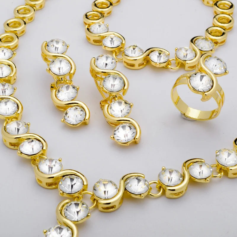 Zeadear jewelry gold bridal jewelry set fashion 2021 jewellery dubai women bracelets heavy sets jewelry sets