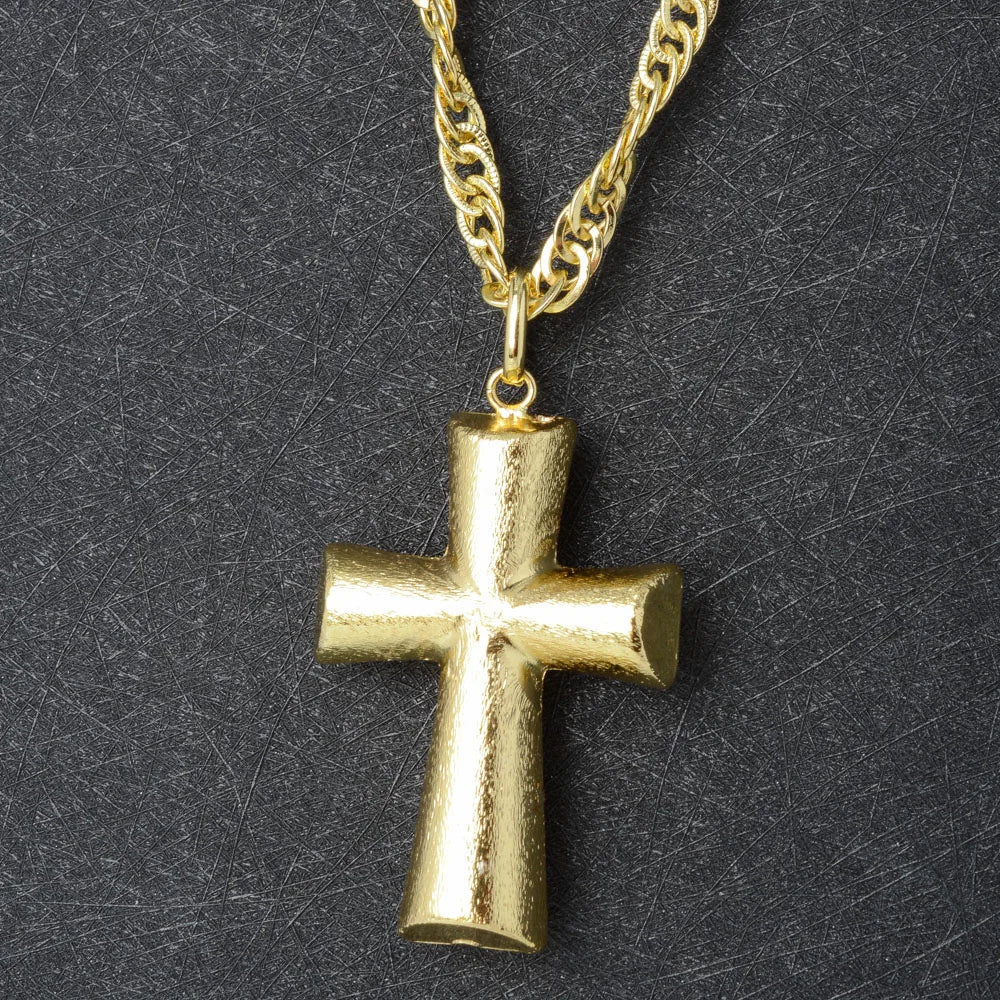 ZEADear Jewelry Fashion Necklace Pendant New Brush Copper Latin Cross For Man 60CM Chain High Quality Daily Wear Gift Party
