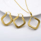 Fashion jewelry high quality copper wedding bride 18k gold plated dubai gold jewelry set for women