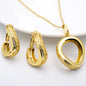 Fashion jewelry high quality copper wedding bride 18k gold plated dubai gold jewelry set for women