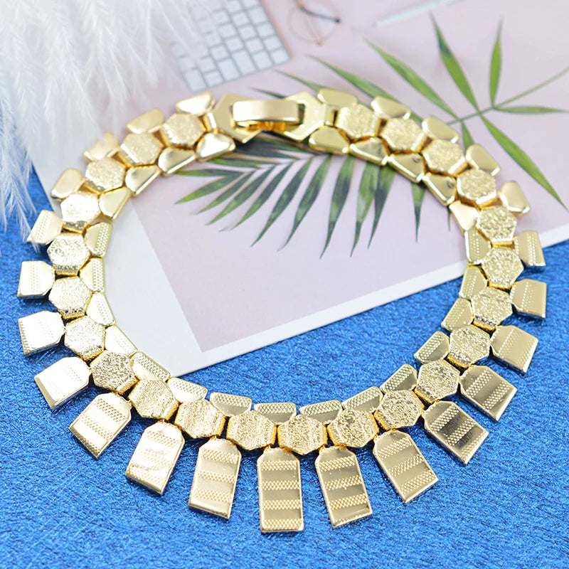 2021 New High Quality Copper Card Romantic Party Wedding Earring Necklace and Bracelet Sets