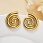Luxury custom Fashion jewelry Wholesale bulk 18k gold plated stainless steel Flower chunky stud drop earrings women