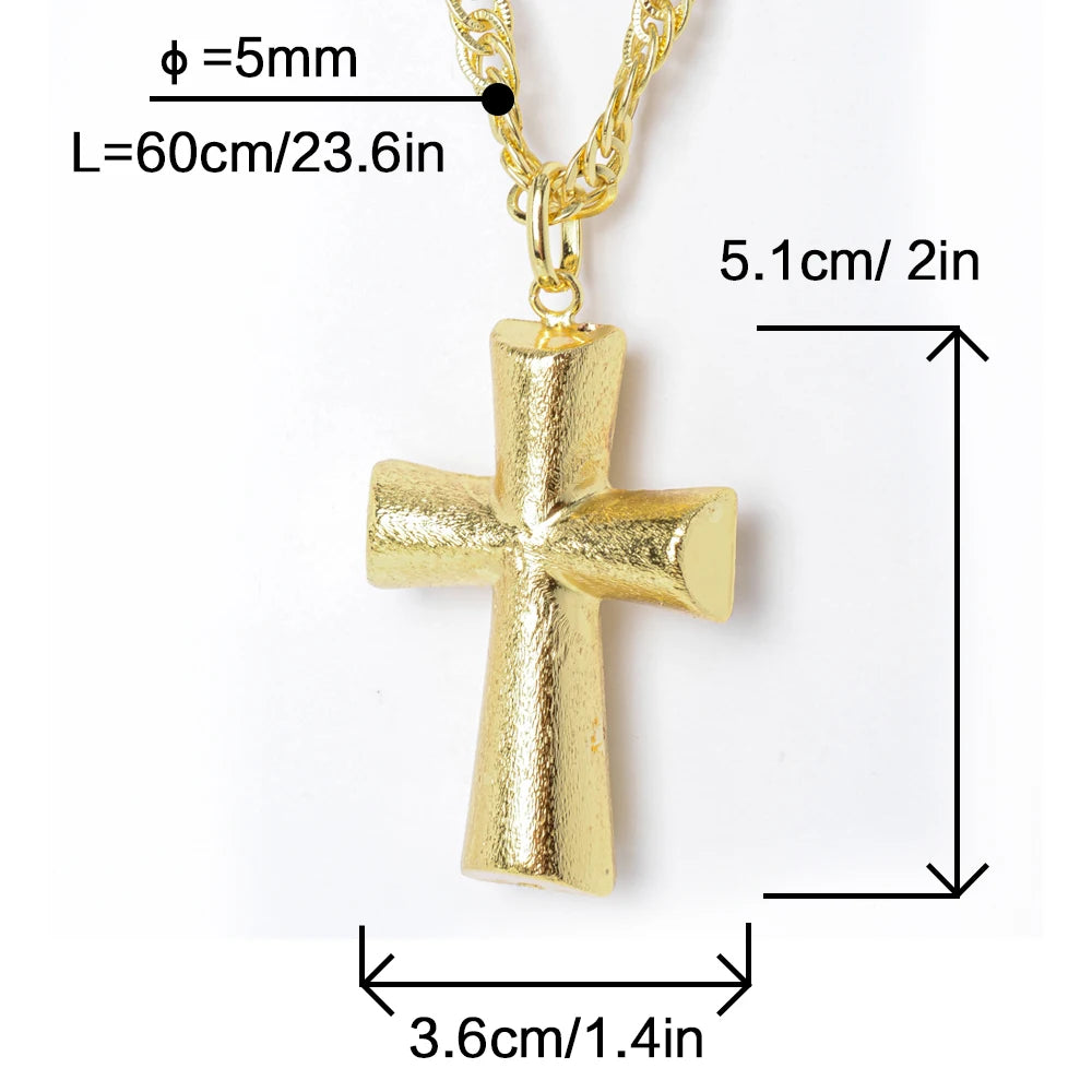 ZEADear Jewelry Fashion Necklace Pendant New Brush Copper Latin Cross For Man 60CM Chain High Quality Daily Wear Gift Party