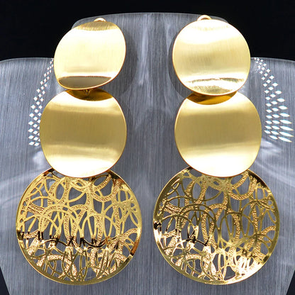 Gold custom jewelry smile paper gift design hot earring