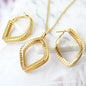 Fashion jewelry high quality copper wedding bride 18k gold plated dubai gold jewelry set for women