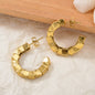 Luxury custom Fashion jewelry Wholesale bulk 18k gold plated stainless steel Flower chunky stud drop earrings women