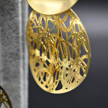 Gold custom jewelry smile paper gift design hot earring