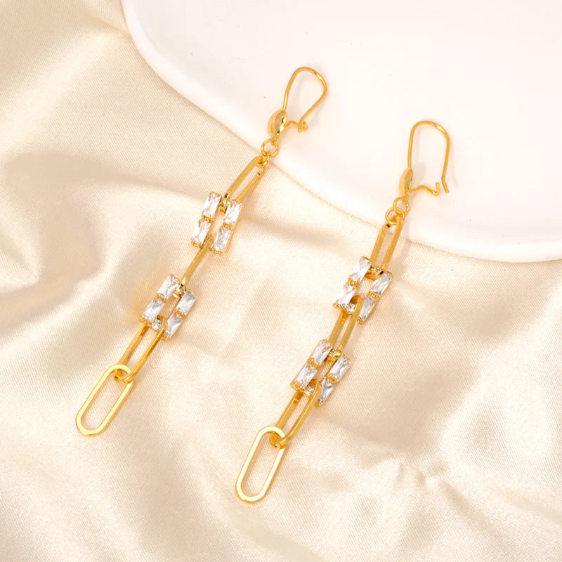 Punk Jewelry Gold Color Brass Chunky big Hoop Earrings For Women fashion earrings trend 2022