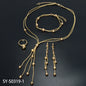 Fashion jewelry 14k Gold Plated Tassels Ball Wedding Bride jewelry Sets For Women