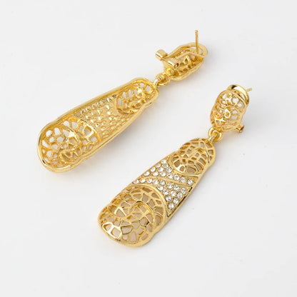 italian 18k gold plated nigerian zircon jewelry set for women
