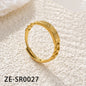 Non Tarnish Waterproof 18k Gold Plated Stainless Steel Snake Adjustable Jewelry open Ring