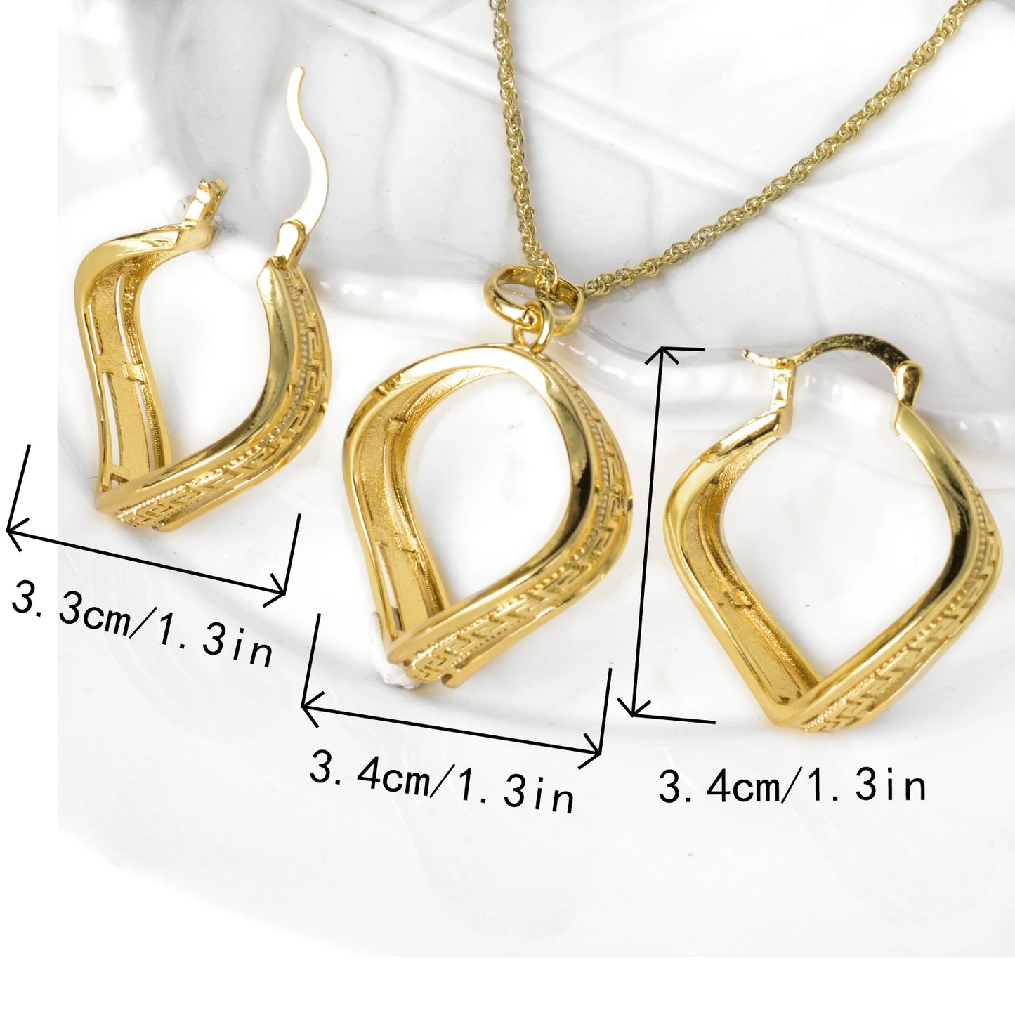 Nigerian high quality copper Women wedding party bride gold jewelry set