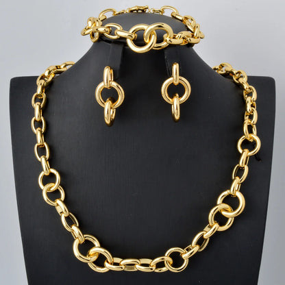 Custom Wholesale Jewellery Fashion Dubai Gold Plated Luxury Bridal Wedding Jewelry Sets Women