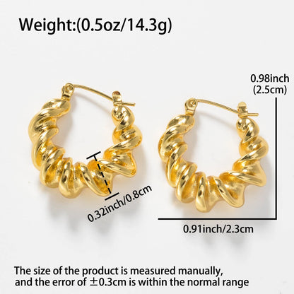 Stainless Steel hoop Earrings Women Cool fashion Jewelry Accessories Perfect Gift for Friends Earrings Wholesale