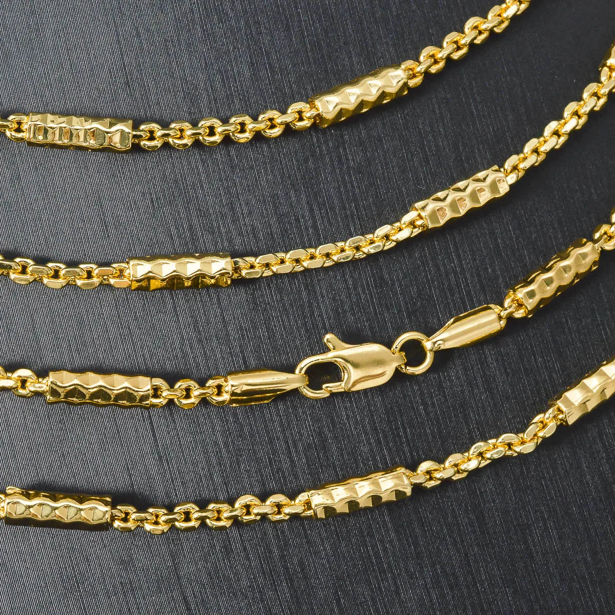 18 Gold Plated Copper Necklace 750 Classic Necklace Irregular Geometric Chain-style Neck Chain Long Jewelry Accessories Gifts