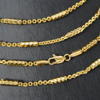 18 Gold Plated Copper Necklace 750 Classic Necklace Irregular Geometric Chain-style Neck Chain Long Jewelry Accessories Gifts