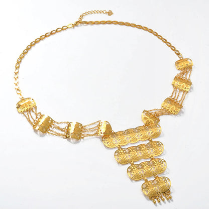 ZEADear Copper Chain Wedding African Necklace Bridal Pendant Gold Color Jewelry Metal Links Party 2024 New Jewellery Luxury