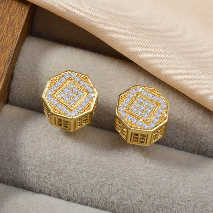 ZEADear Elegant Women Jewelry Bling Earrings Zircon Ornaments Gold Color Earring Wedding Engagement Anniversary Light Luxury