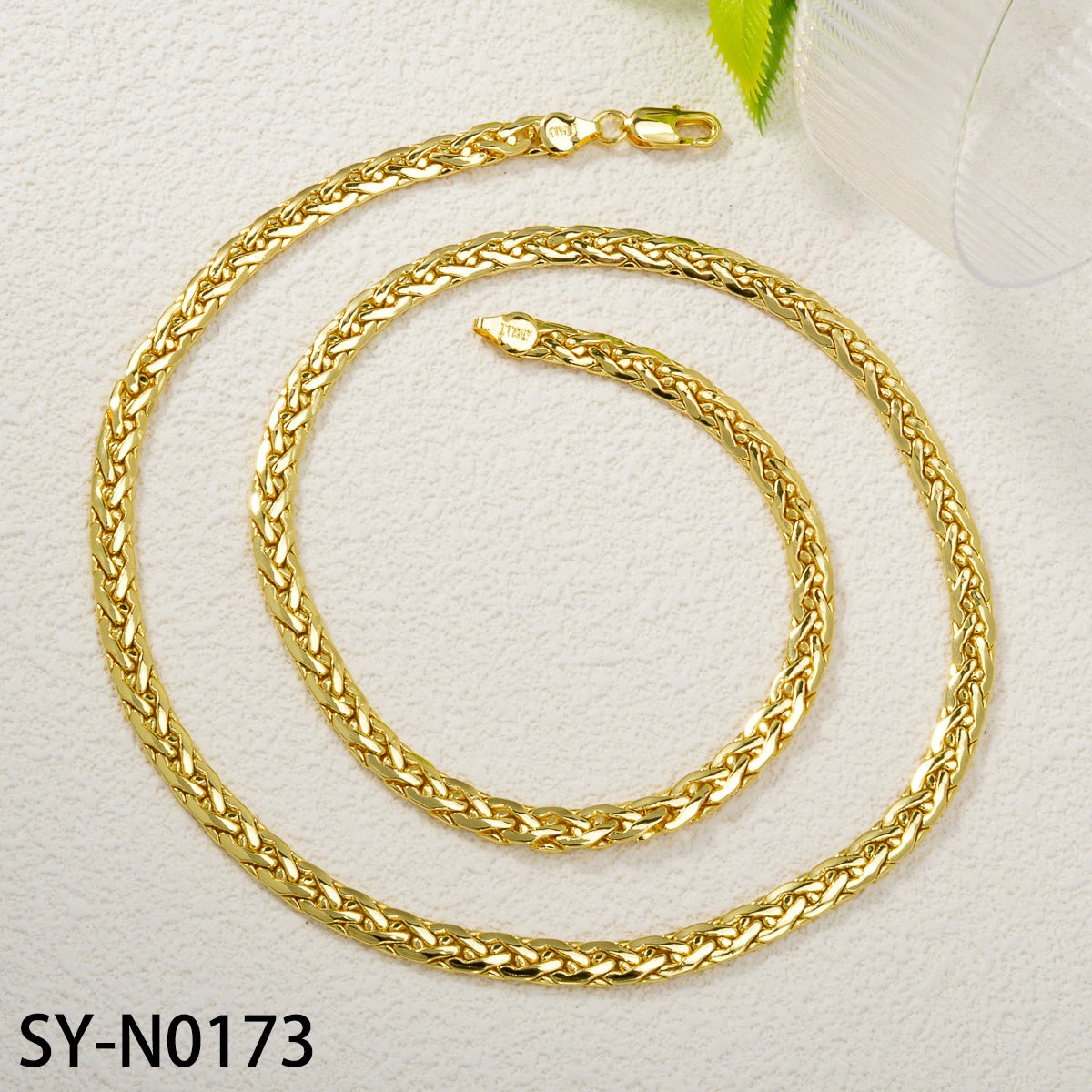 ZEADear Simple Necklace Jewelry Fashion 18K Gold Plated Flat Snake Chain African Wedding Birthday Gift Party Italy