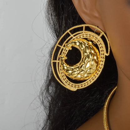 Moon Earrings Female Romantic Valentine's Day Gift Luxury Eardrop Turkey 14K Gold Plated Charm New Style Copper Accessories