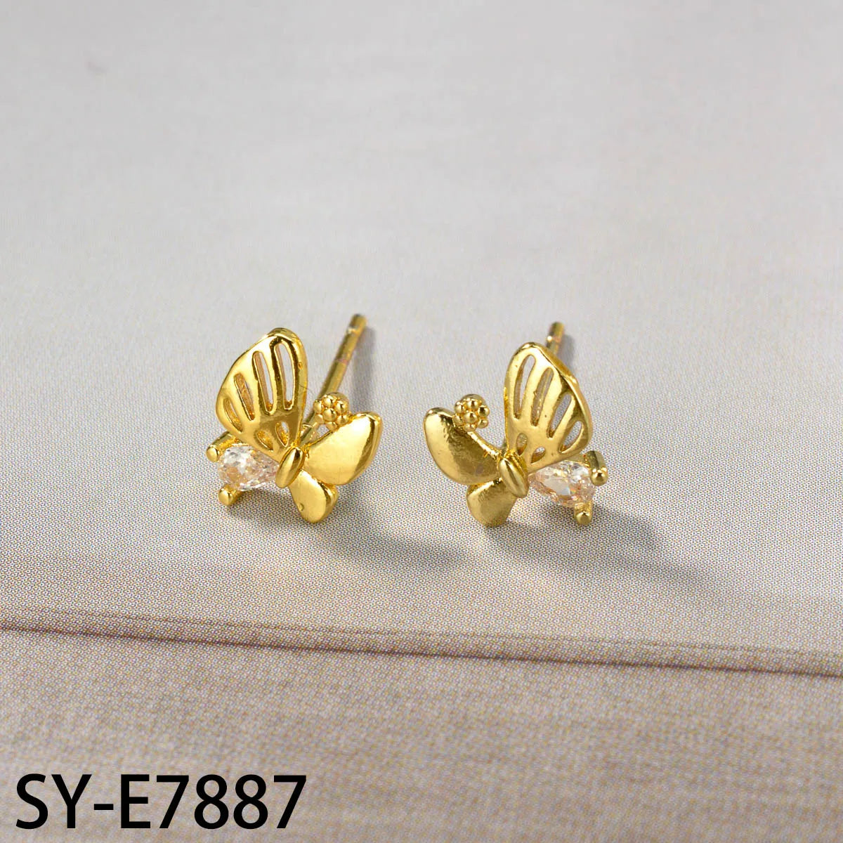 ZEADear Fashion Jewelry Dubai Zircon High Quality 18k Gold Plated Earrings Women Butterfly Ear Accessories Engagement