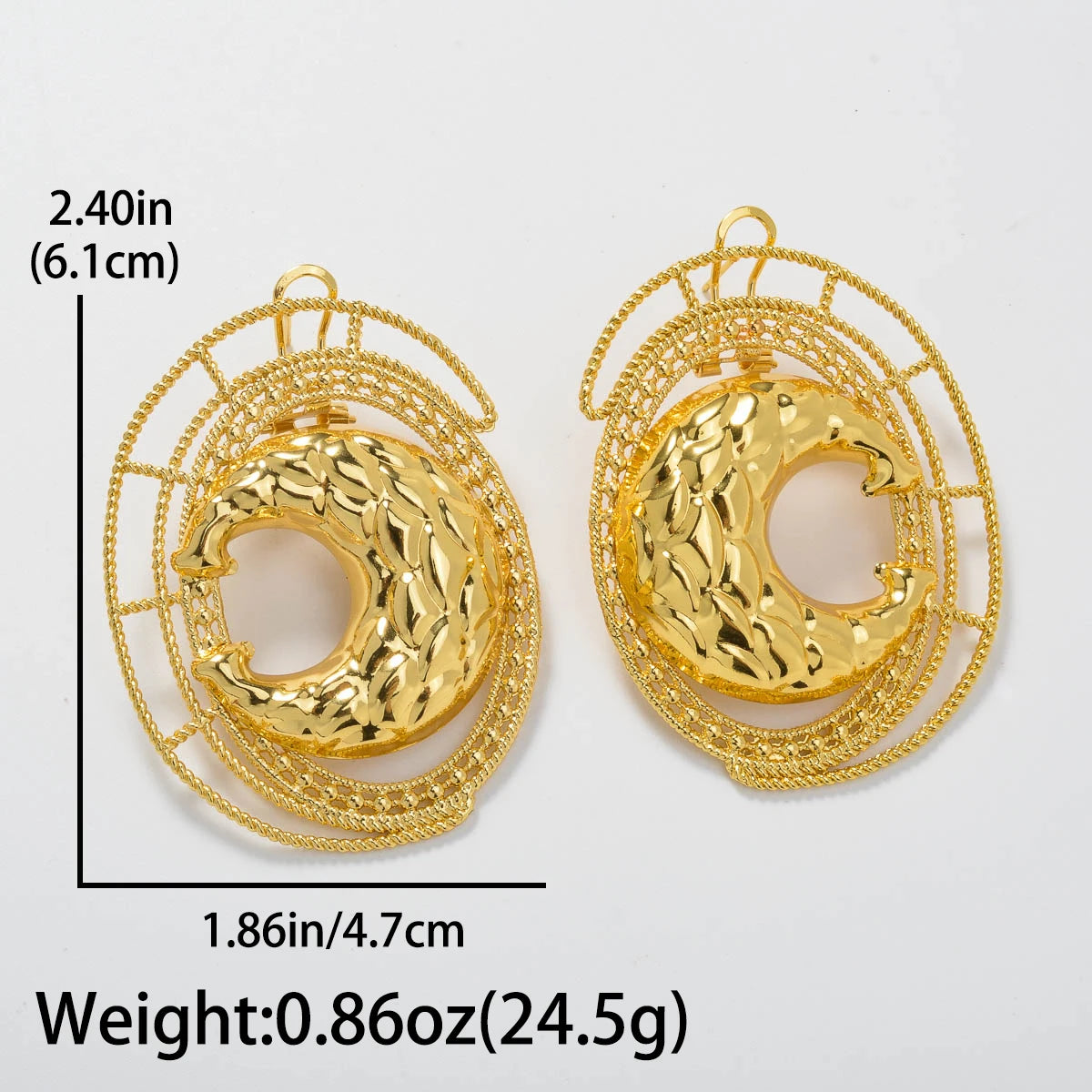 Moon Earrings Female Romantic Valentine's Day Gift Luxury Eardrop Turkey 14K Gold Plated Charm New Style Copper Accessories