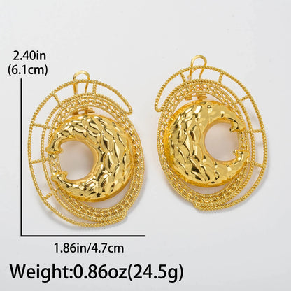 Moon Earrings Female Romantic Valentine's Day Gift Luxury Eardrop Turkey 14K Gold Plated Charm New Style Copper Accessories