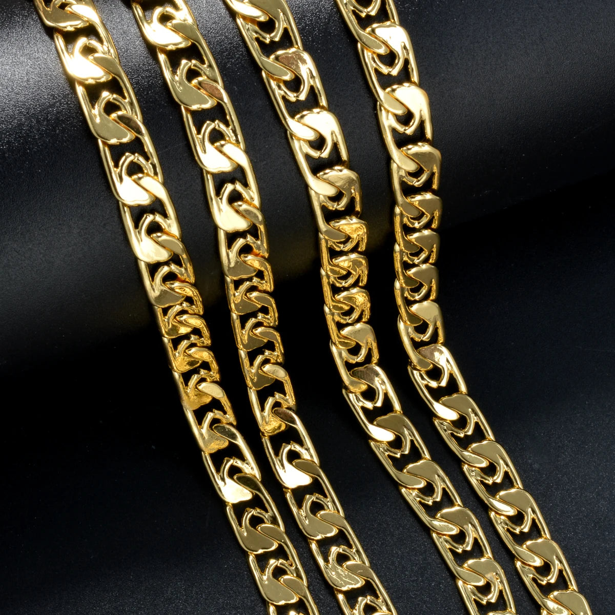 ZEADear Necklace Gold Color Chains 18K Copper Necklaces Metal 50cm 60cm Daily Accessories Engagement Women Links Birthday Gift