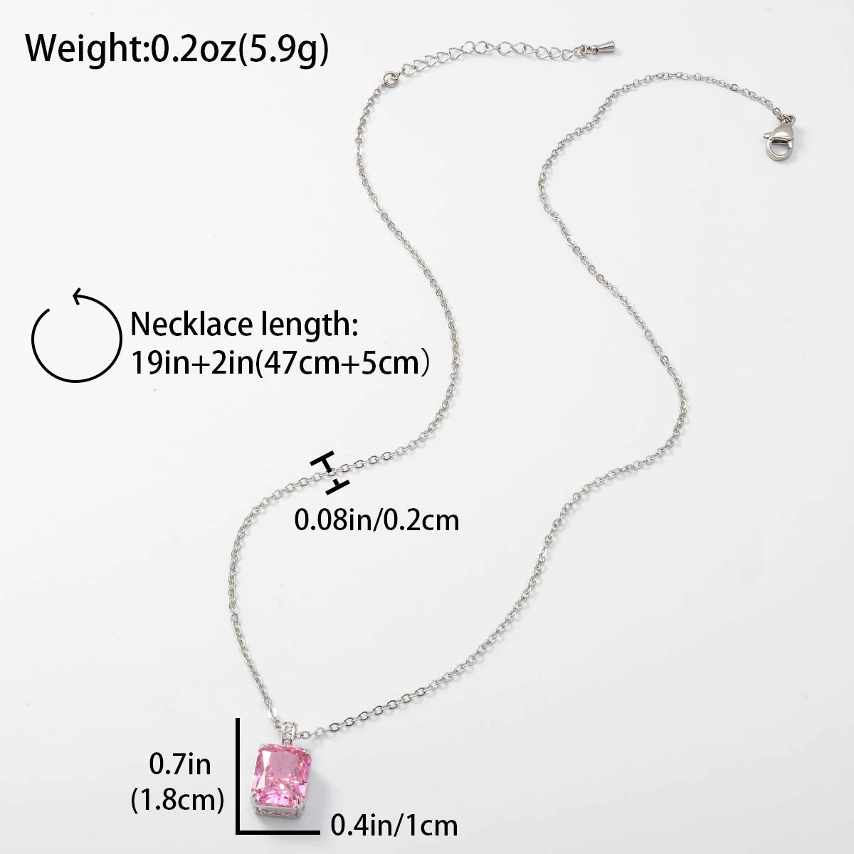 ZEADear Elegant Pendant Gift for Girl Cubic Shiny Zircon Necklace Copper Metal Chain Link High Quality Jewelry Neck Charms Women