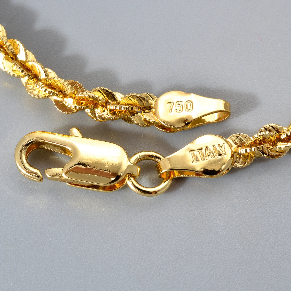 ZEA Dear Fashion Width 4mm Italian 750 Luxury 18k Gold Plated Dubai Chain Metal necklace Simple jewelry birthday gift