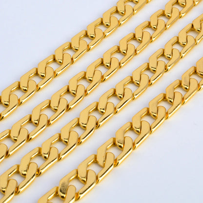 ZEADear Jewelry Long Link Chain Necklace Men Women Gold Color Basic Punk Chain Necklace Accessories Metal Colla Jewellery Gift