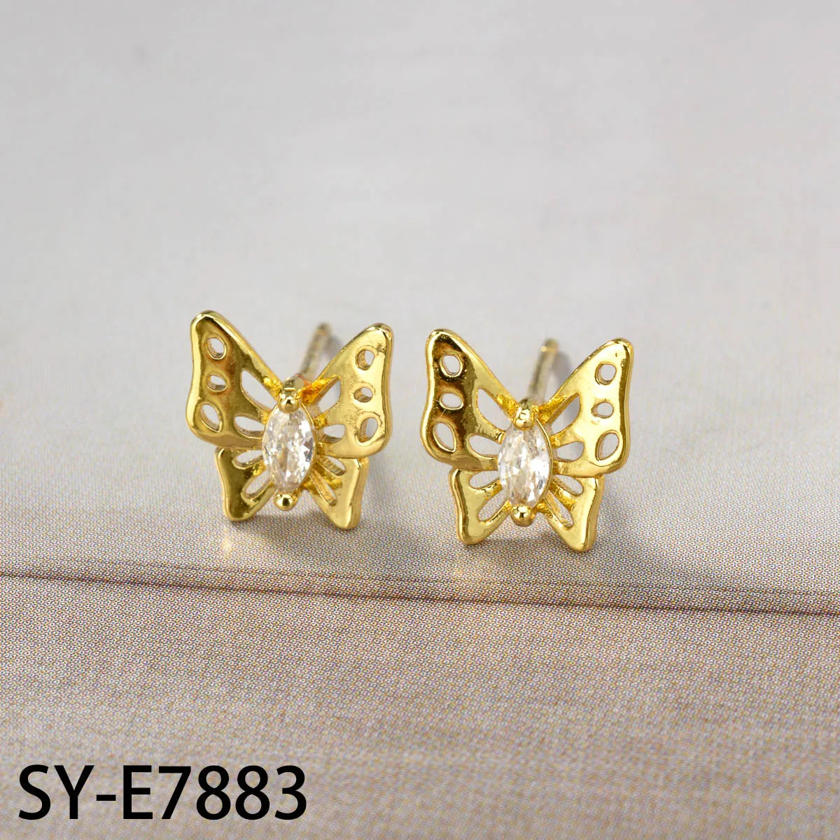 ZEADear Fashion Jewelry Dubai Zircon High Quality 18k Gold Plated Earrings Women Butterfly Ear Accessories Engagement