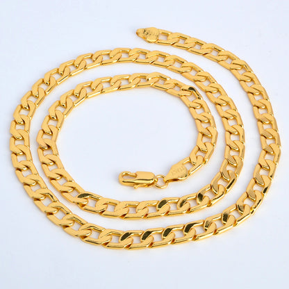 ZEA Dear Jewelry Statement Link Chain Necklace For Women Men Copper Jewellery Geometric Classic Punk Neck Accessories Findings