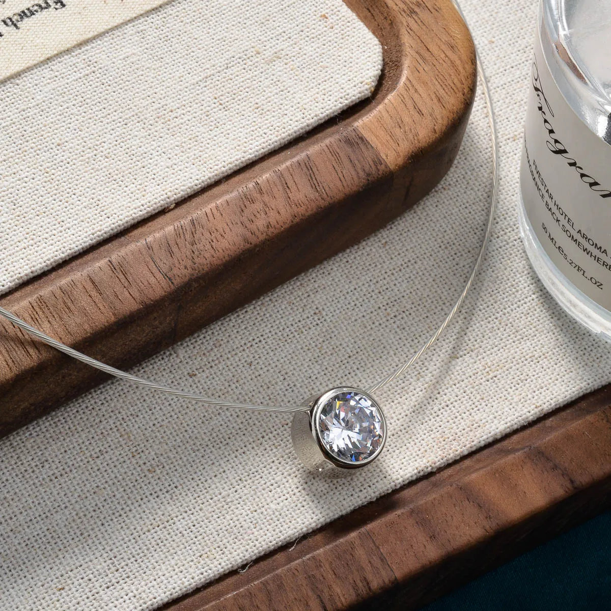 Elegant Necklace Female Luxury Big Zircon Pendant Bridal Wedding Jewelry Italian Cuban Engagement Anniversary Romantic Charm
