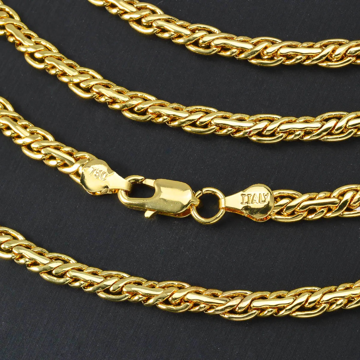 18 Gold Plated Copper Necklace 750 Classic Necklace Irregular Geometric Chain-style Neck Chain Long Jewelry Accessories Gifts