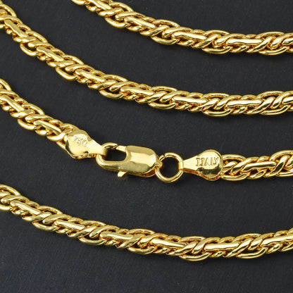 18 Gold Plated Copper Necklace 750 Classic Necklace Irregular Geometric Chain-style Neck Chain Long Jewelry Accessories Gifts