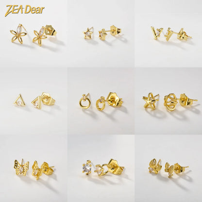 ZEADear Fashion Jewelry Dubai Zircon High Quality 18k Gold Plated Earrings Women Butterfly Ear Accessories Engagement