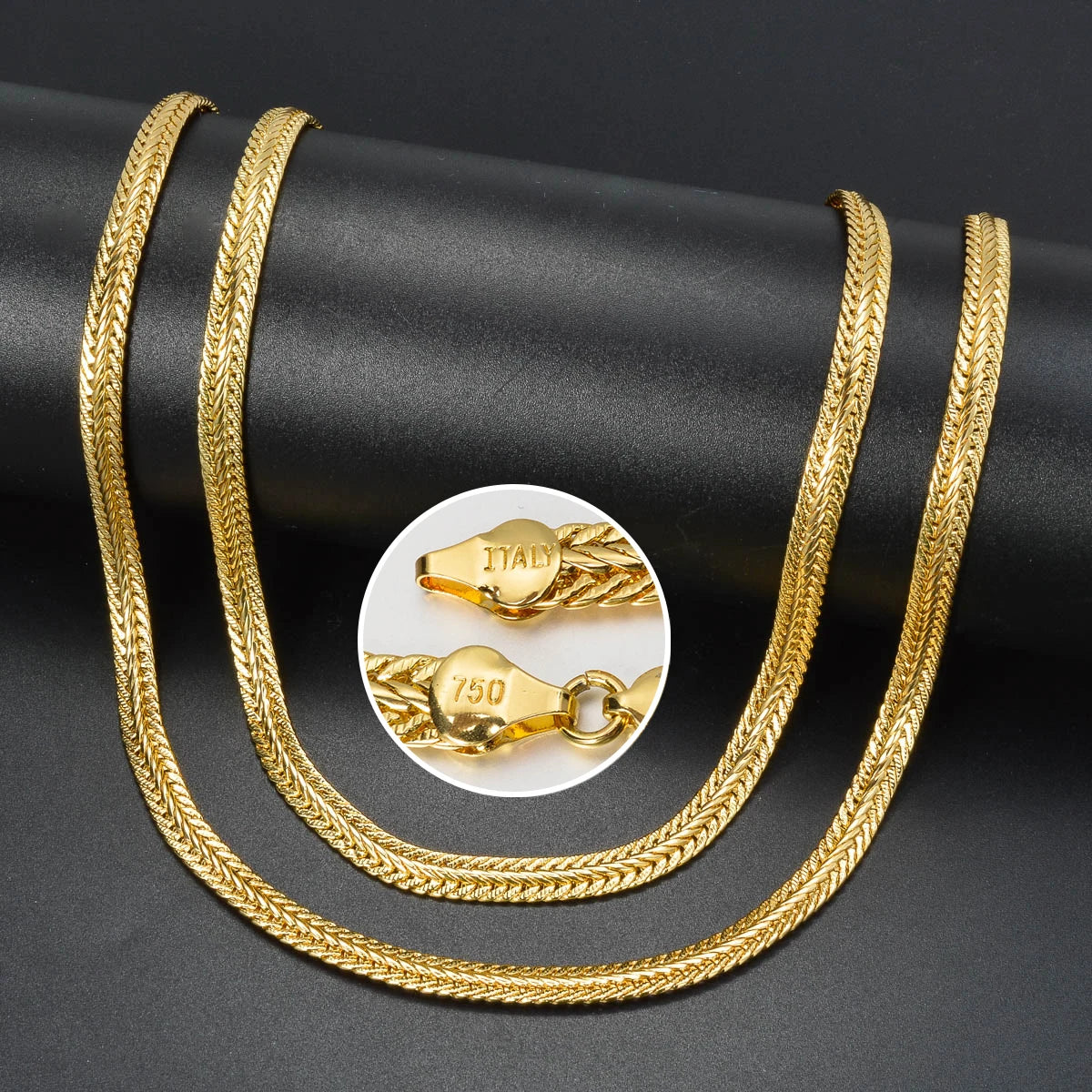 Jewellery Women Dubai 14k Gold Plated Jewelry Items Trendy Necklace Men Copper Metal Chain Neck Link Daily Wear