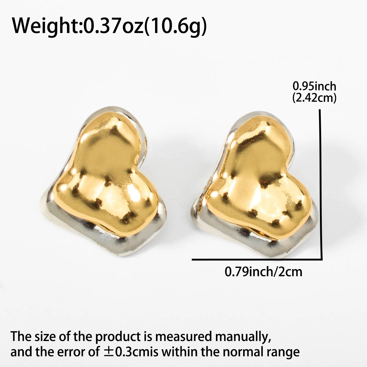 Exquisite Ear Studs Geometric Irregular Heart Stainless Steel Earrings Female Elegant Jewelry Accessories Daily Wear Gift