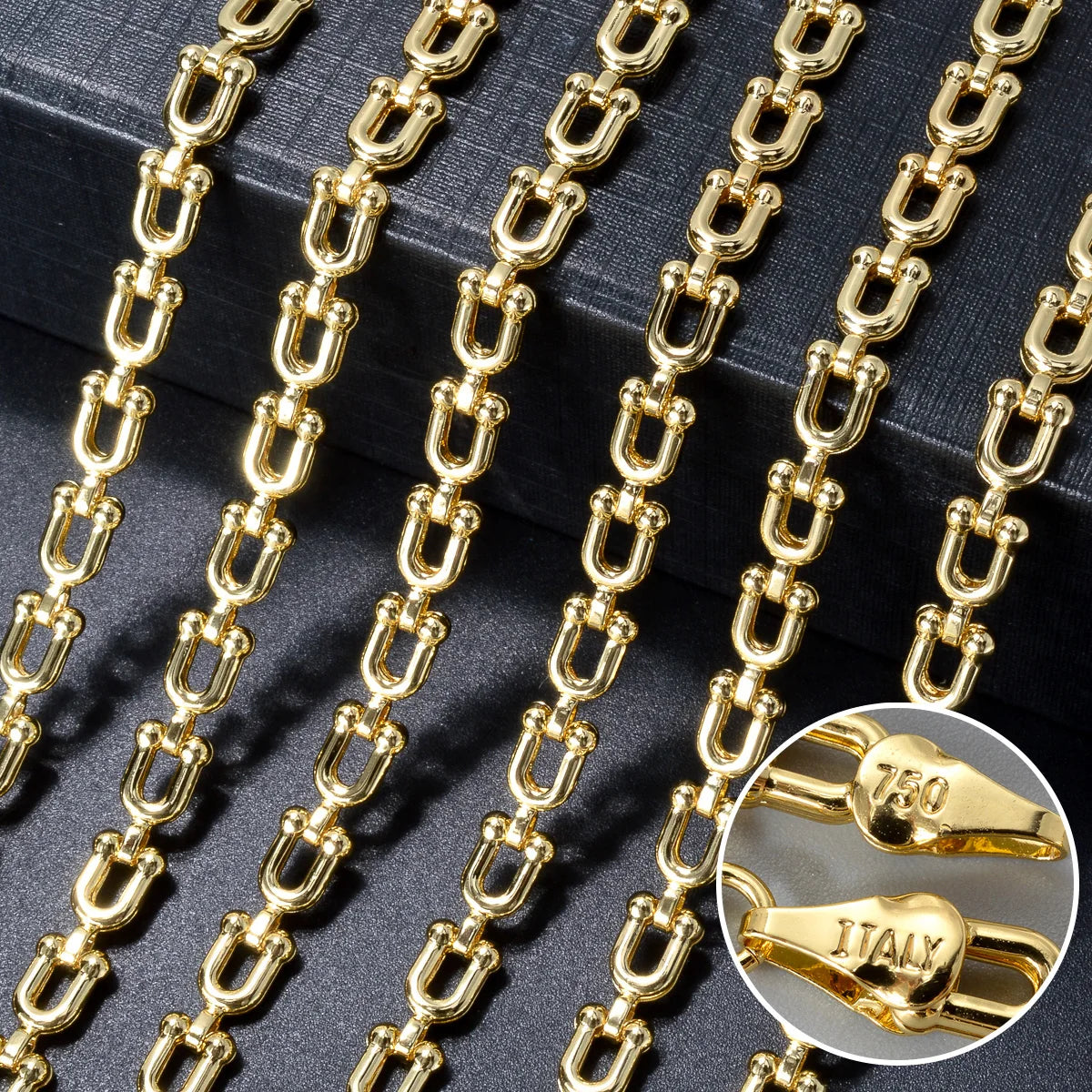ZEA Dear Jewelry Classic U Shape Chain Hip Hop Punk Chunky Chain Choker Necklace Unisex Jewelry 45/50/55/60  Dropshipping