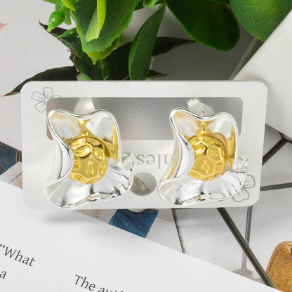 Exquisite Ear Studs Geometric Irregular Heart Stainless Steel Earrings Female Elegant Jewelry Accessories Daily Wear Gift