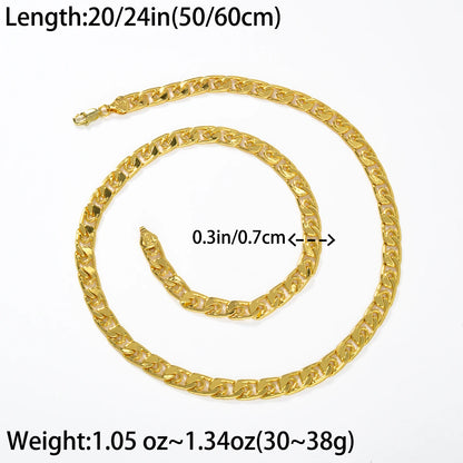ZEADear Necklace Gold Color Chains 18K Copper Necklaces Metal 20in 24in Daily Accessories Engagement Women Links Birthday Gift