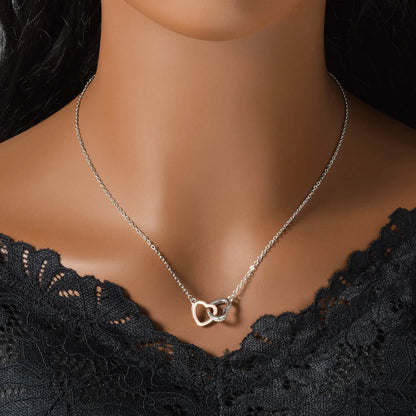Heart-shaped Pendant Necklace Silver Color Fashionable Jewelry Necklace Neck Chain Couples Daily Wear Accessories Gifts