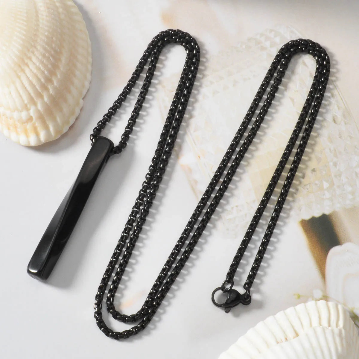 Hip-hop Punk Stainless Steel Necklace Geometric Spiral Pendant Necklace Men Women Minimalist Jewelry Accessories Bar Daily Gifts