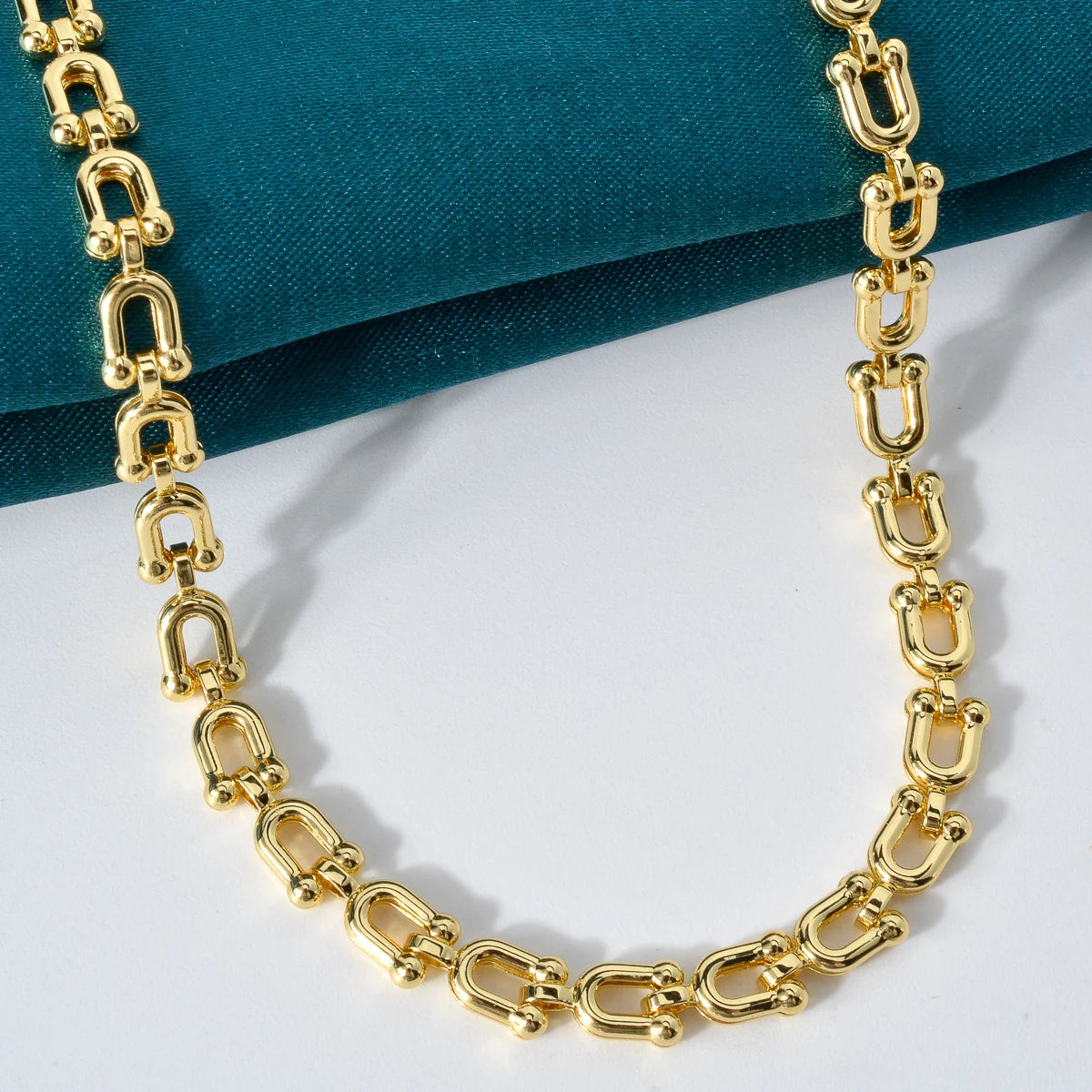 ZEA Dear Jewelry Classic U Shape Chain Hip Hop Punk Chunky Chain Choker Necklace Unisex Jewelry 45/50/55/60  Dropshipping